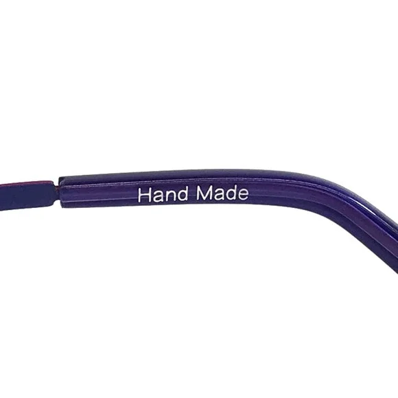 BOZ Eyeglasses Frames EDITH 0070 Black Noir Purple with Stone Amethyst 48-20-140 - Picture 10 of 11